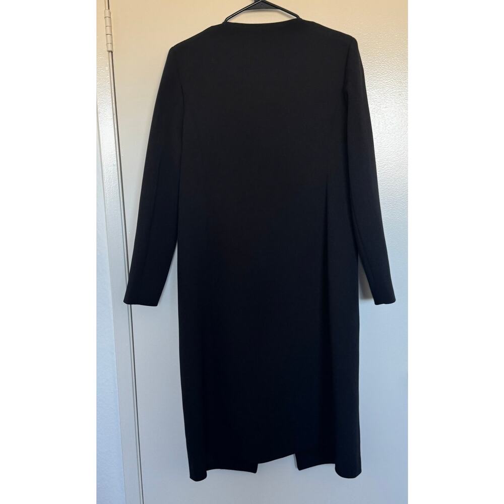 Babaton Long Black Structured Coat in Black Size 6 - Picture 3 of 5